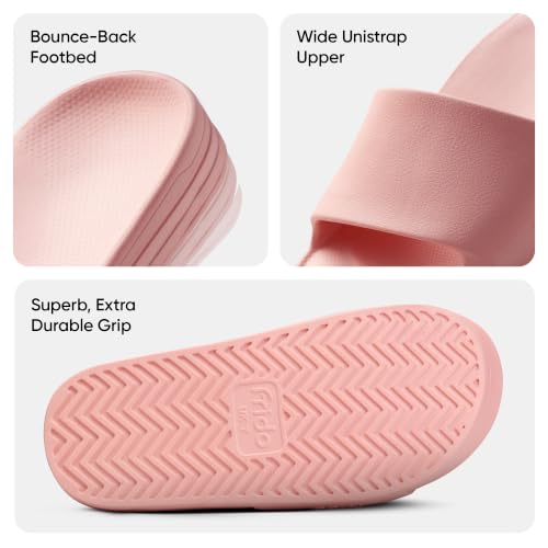 Image of Frido Arch Comfort Slides for Women & Men, Built-In Arch Support, Cushioned EVA Footbed, Non-Slip Sole, Indoor & Outdoor Slippers for Home, Beach, Pool, Travel & Daily Wear