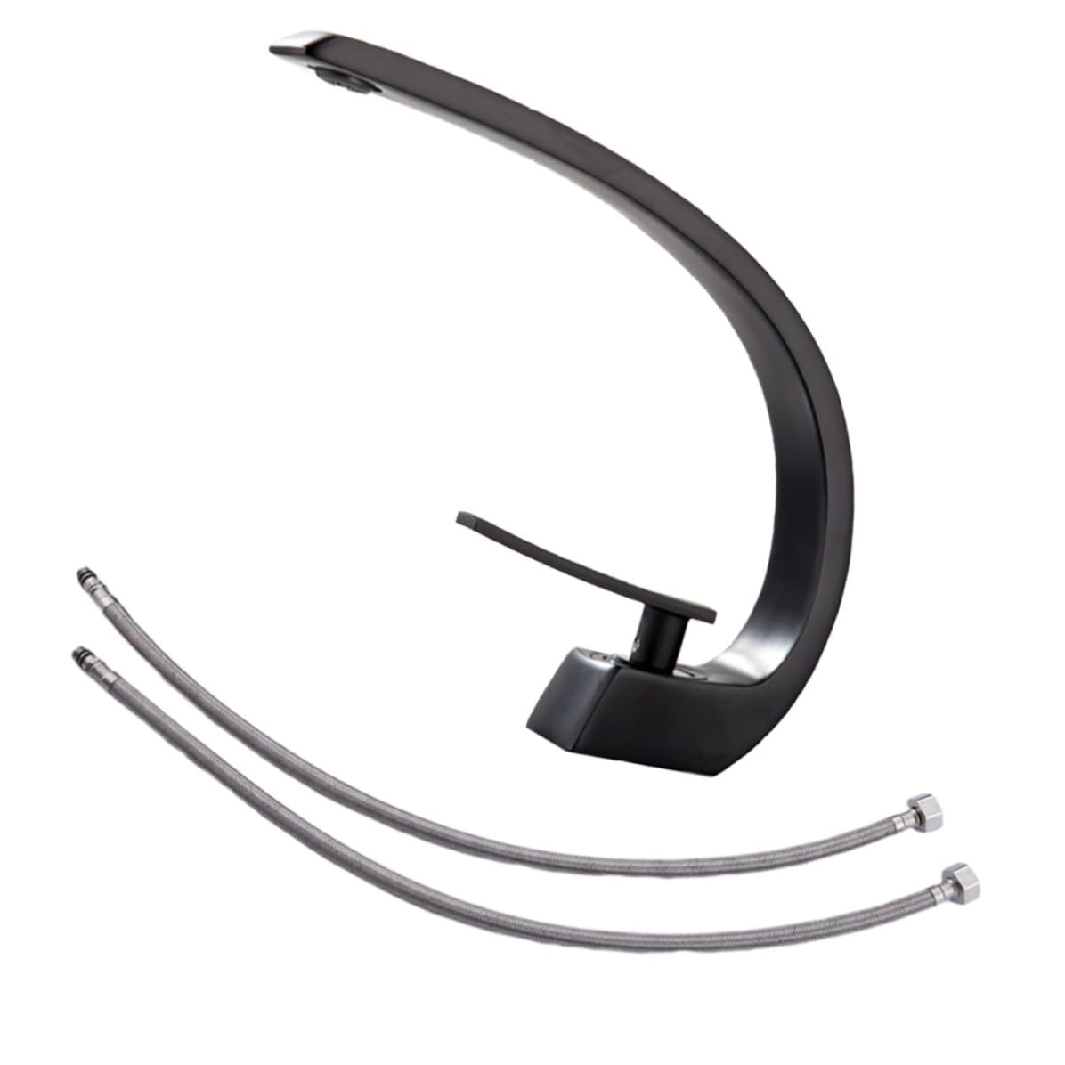 Rubinetto Monoforo in Rame Nero per Lavabo Bagno, con 60 CM