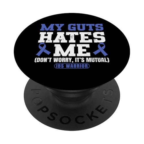 IBS Warrior Funny Irritable Bowel Syndrome IBS Gutes PopSockets Adhesive PopGrip