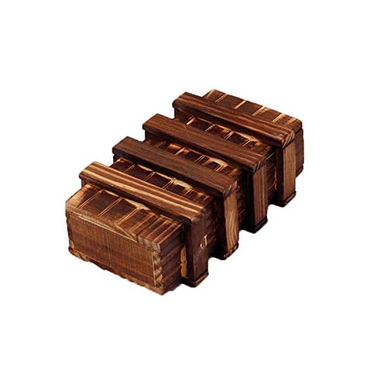 Money Holder Puzzle Box for Adults 3D Brain Teaser Wooden Puzzle Box Difficult Magic Cube Game Box with Extra Secure Secret Drawer IQ Toys