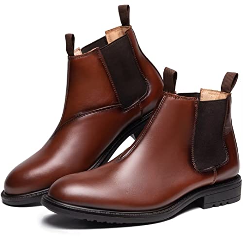 Image of Arkbird Chelsea Ankle Boots for Men Genuine Leather Oxford Casual and Formal Dress Boot
