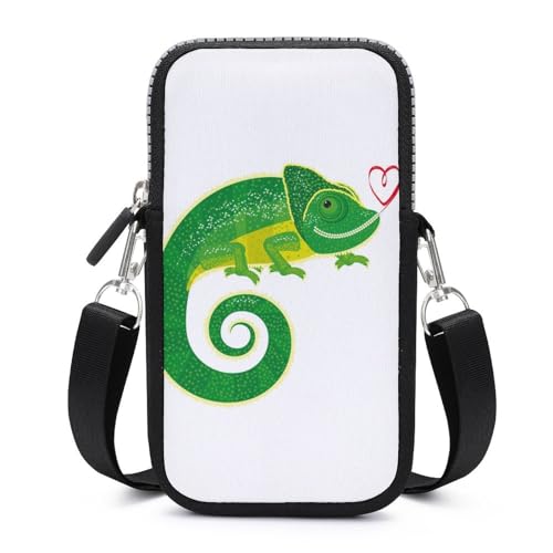 Sac bandoulière téléphone portable portefeuille pochette lézard