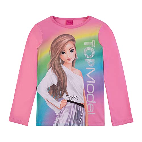 TOP MODEL Niña Camiseta de Manga Larga con Hayden 75066 Rosa, Talla 152, 12 años