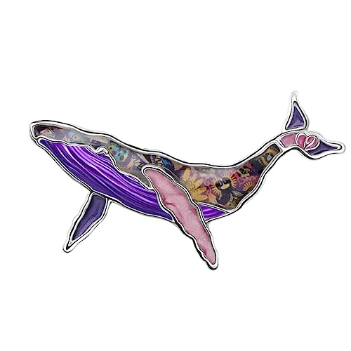 Image of Enamel Shark Brooch Pins Summer Jewelry Zinc Alloy Whale Dolphin Ocean Animals Brooches for Women Girls Gifts Scarf Pin Charms