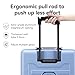 ROAMING 26-Inch Checked Luggage Expandable Front Opening Rolling Vacation Suitcase with Spinner Wheels and TSA Lock Cup Holder, PC Hard Shell Travel Trolley Case for Shout Business Trips Blue
