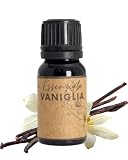 NATURAM Olio Essenziale Vaniglia 10 ml - Essenza Pura 100% Naturale e Vegan - Oli Essenziali per Diffusori, Aromaterapia e Massaggi - Profumo Dolce - Aroma Avvolgente e Rilassante