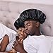 MoHern Bonnets for Men, Double Layer Satin Hair Bonnet for Sleeping, Reversible Night Cap, Black Bonnet for Curly Hair, Satin Bonnet for Black Men and Women
