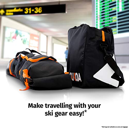 Ski Bag and Ski Boot Bag Combo for Air Travel Unpadded - Ski Luggage Bags for Snow Travel Gear - Ski Case for Cross Country, Downhill, Boots, Helmet, Poles, Clothes and Accessories - Thumbnail 3