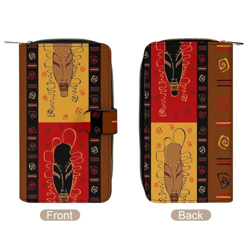 Soft Zipper Wallet with 12 Card Slots, Clutch PU Leather Card Case Holder Purse3