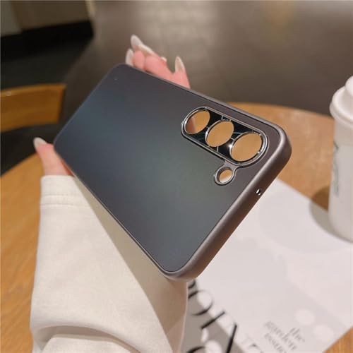 Coque Samsung S24 Ultra mate luxe chic avec sa protection d'appareil photo métallique noire