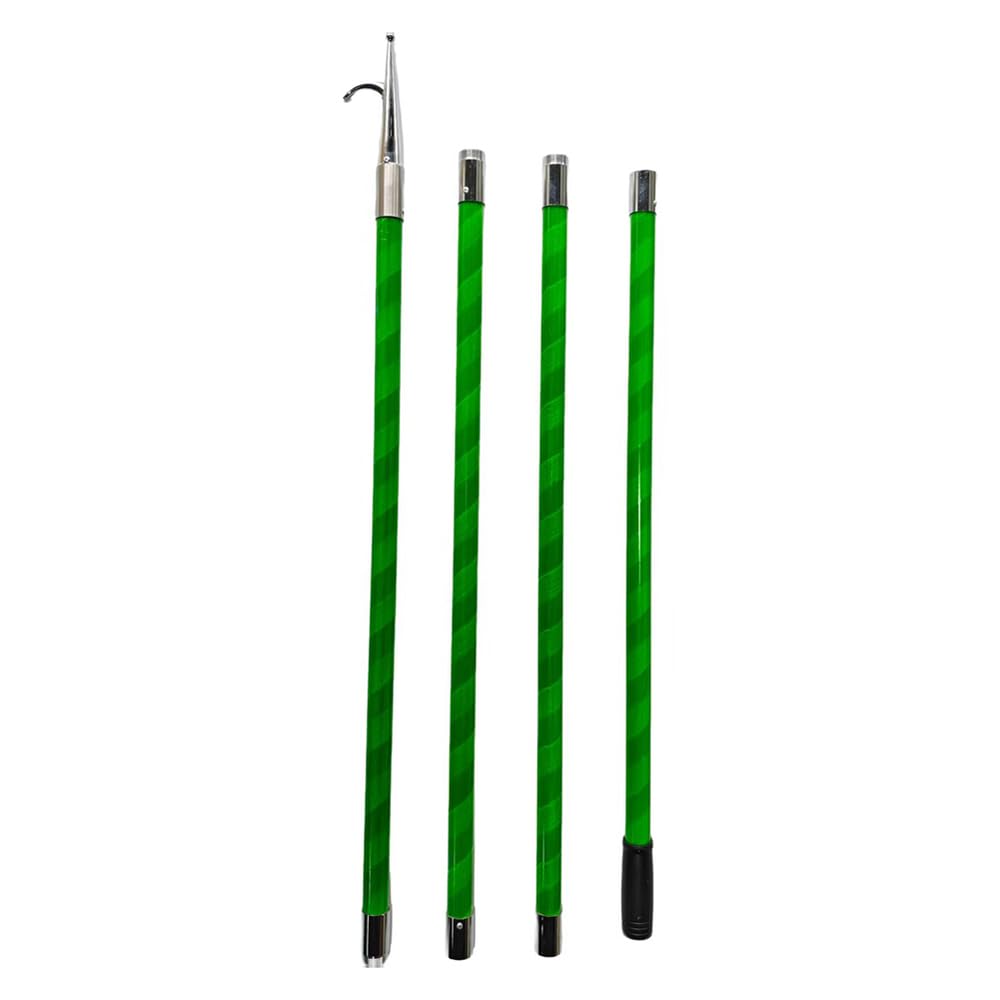 PA-DABAOO Long Portable Rescue Poles with Removable Stainless Steel Hook, ﻿Lightweight Boat Dock Mooring Poles for Fisherman Docking,Detachable Threaded Assembly,4M