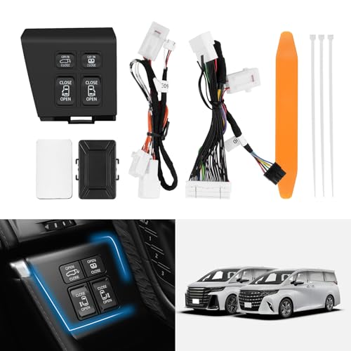 GIMUYA トヨタ 新型 アルファード 40系 ヴェルファイア 運転席増設ドアスイッチキット パワースライドドア バックドア パワーサイドサンシェード 後席 開閉スイッチ ALPHARD VELLFIRE AAHH4 AGH4 TAHA4 R5.6～ 専用 純正交換 自動 3つの機能 内装 カスタム パーツ アクセサリー 取付工具/説明書付き 1セット - GIMUYA - 商品画像