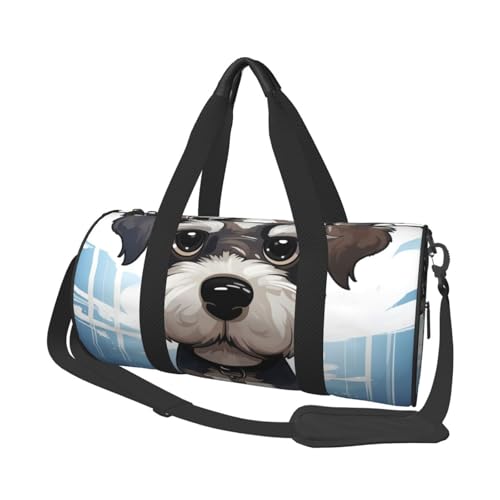 Sac de voyage Schnauzer pliable noir contre l'encombrement