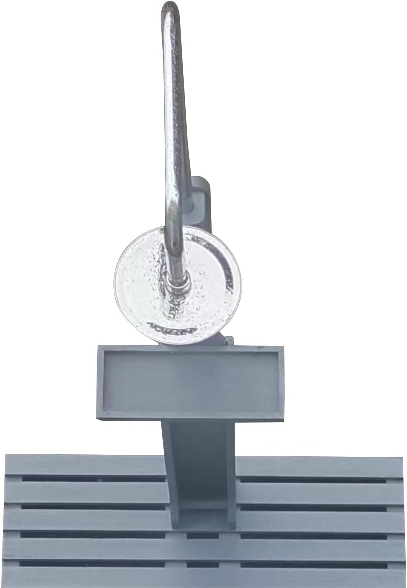 Outdoor Garden Pool Shower with Chassis Board, Made of Durable Fir Wood, Perfect for Swimming Pool, Patio, Terrace, Garden, Convenient Water Pressure Adjustment, Storage Hole for Shower Accessories