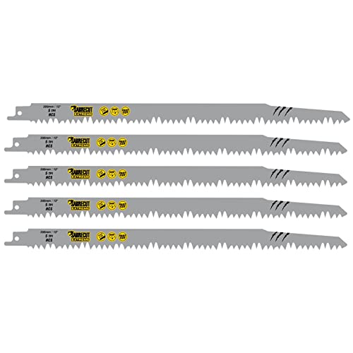 5 x SabreCut SCRS1531LLP 300mm 5 TPI S1531LL Very Fast Wood Cutting Pruning Reciprocating Sabre Saw Blades