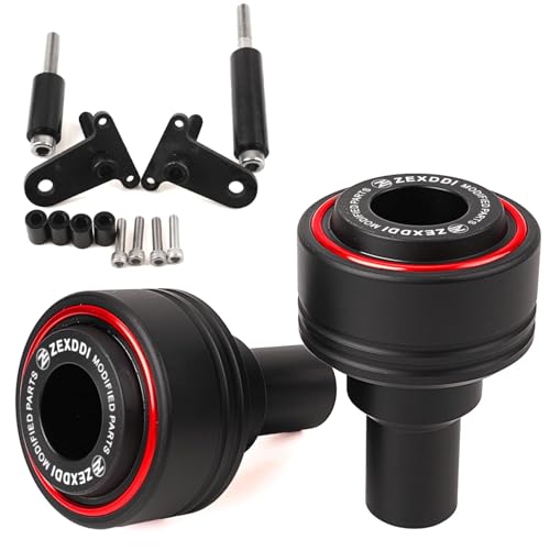 ZEXDDI Fit For Ka-wasaki Ninja 500 SE Ninja 500 2024 Motorrad 1 Paar Slider Rahmen Z500 Z 500 2025 Anti-Kollision Fallschutz Crash Pad (Rot)