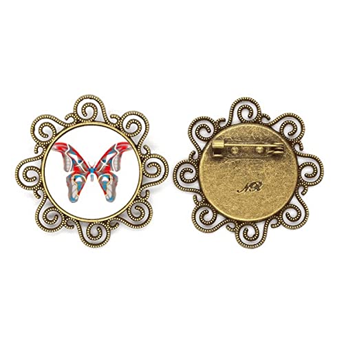 Broche de flor 3D rojo para ropa infantil que evita manchas y roturas en chaquetas