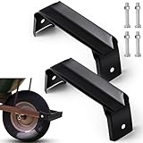 Tandefio 2 Pcs Black Steel Wheelbarrow Axle Bracket Heavy Duty Wheelbarrow Replacement Parts with Bolts Nuts...