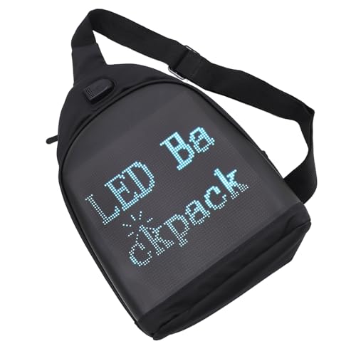 Sanpyl Full Color Screen LED Sling Backpack with Water Proof Material for Outdoor Advertising Travel Comfortable 600D Leather FilmTPU2