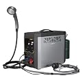 Portable Propane Water Heater for Camping Shower, Built-in 4000mAh Rechargeable Battery with Thermostatic Control and Overheating Protection, Tankless Water Heater for Outdoor Shower with Pump