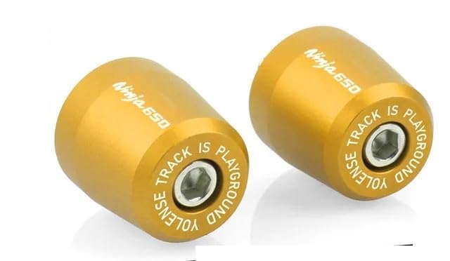 Embouts de Guidon Kawasaki Z650 en Aluminium CNC, Contrepoids Premium Or