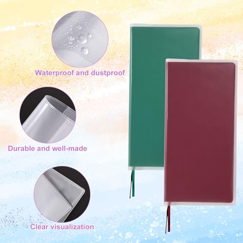 2stk Transparente Planerhüllen für Hobonichi, 20,8x19,8cm Notebook Wasserdichte Transparente Schutzhülle Zubehör Kompatibel mit Hobonichi