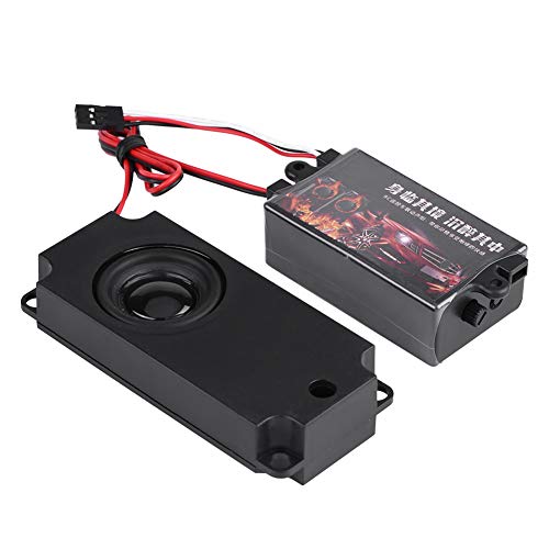 Dilwe Simulador de Sonido del Motor del Coche RC, Módulo de Control Remoto del Motor de Sonido del Coche con 1 Parlante para 1/10 Vehiculo Modelo(One Speaker)
