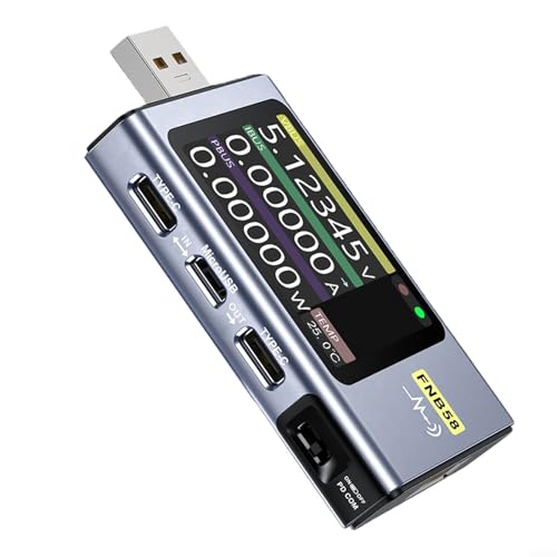 Testeur USB numérique FNB58 haute précision bleu avec enregistreur de capacité et tension