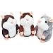 Hamster parlant en peluche qui répète ce que vous dites - Jouet pour animal domestique - Jouet électronique pour enfants - Cadeau d'apprentissage précoce - Gris