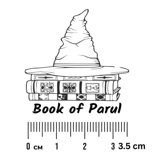 Image of Kunya Personalised Book Stamp with Your Name(3.5 cm Dia), customised for Stamping Books for Readers, Great Gift for booklovers, Kids, Teachers (Magical Hat)