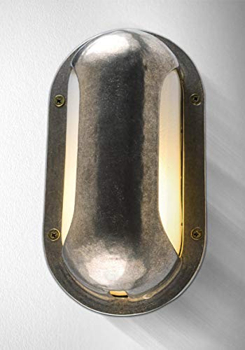 KsH et Co Achilles IP64 cloison ovale en oxyde de laiton lumière haut bas