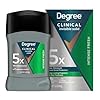 Degree Clinical Strength Antiperspirant Deodorant for Men 96-Hour Sweat and Odor Protection Intense Fresh Invisible Solid 5x Types of Sweat