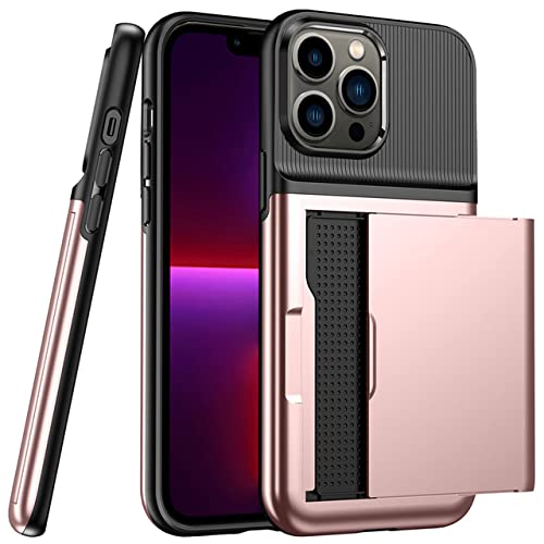 Coque iPhone 12 Pro avec protège-carte antichoc coulissant PC TPU T3
