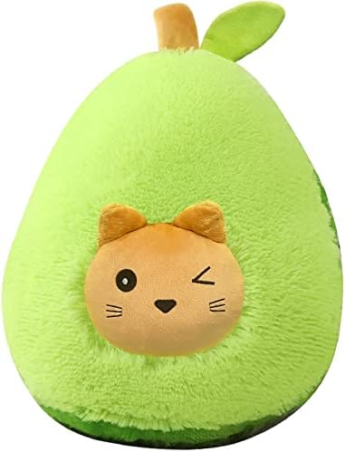 15 Inch Personalized Chubby Creative 3D Simulation Avocado Plush Pillow,Big Chonky Avocado Pillow Avocado Toy Unique Festival Gifts, Clever Boy's and Girl's Room Decor,Perfect Stress Relief for Women
