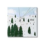 Stupell Industries Ski Lift Mountain Landscape Busy Slopes Winter Athletes, Design by Ashley...