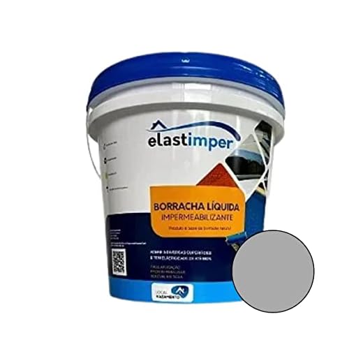 Borracha Líquida 3,6kg Impermeabilizante Elastimper - Cores (Cinza)