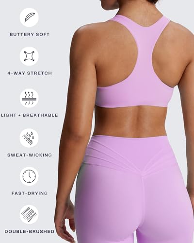 Image of Aoxjox Define Sculpt Racerback Sports Bra | women's workout fitness yoga crop tank, breathable fabric, 4-way stretch, moisture-wicking, gym essential