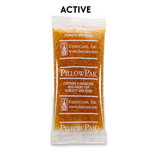 Interteck Packaging 3 Gram Silica Gel Packets - Orange To Green, Rechargeable Desiccant Packets And Dehumidifiers, 600 Cubic Inches/Packet (Indicating, 100 Pack) #TOP1