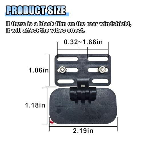 Image of Car Rear Camera Holder, Adjustable Vehicle Backup Camera Mount, Strong Adhesive Dash Cam Rear Camera Rear Windshield Bracket for Car, SUV, RV, Truck (2 Set)