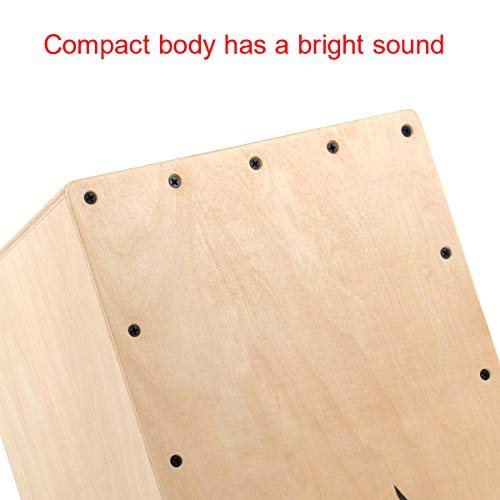 Image of AKLOT Cajon,12 * 12 * 18 inch Box Drum Full Size Percussion Instrument Cajons with Internal Adjustable Snares Birch Wood Compact