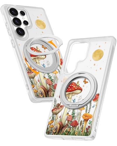 Coque Samsung S25 Ultra champignon pour photos mains libres et charge MagSafe en voiture
