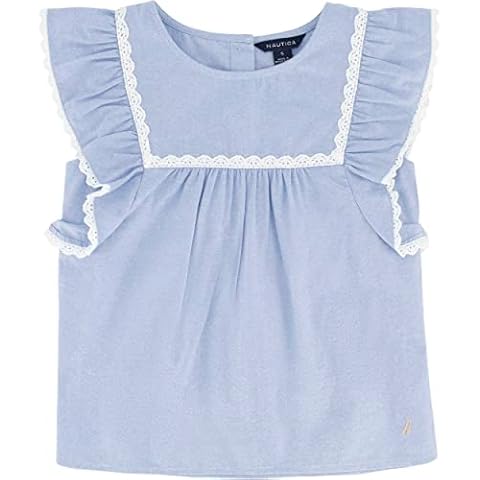 Nautica Girl's Flutter Sleeve Graphic Tee Cover