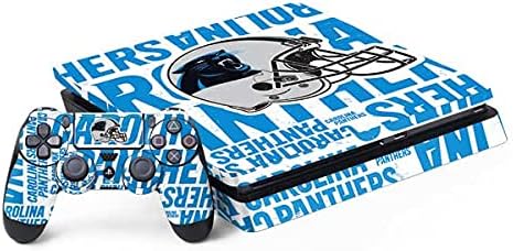 Skinit Decal Gaming Skin Compatible with PS4 Slim Bundle - Officially Licensed NFL Carolina Panthers Double Vision Design