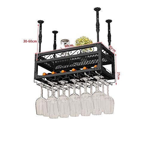 Support à Verres Suspendu Ajustable en Fer pour Optimiser Votre Bar - 3