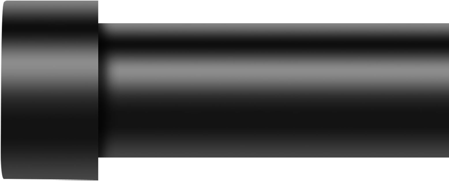 VOIIY Black Curtain Rods for Windows 48 to 84 Inch(4-7 Feet),1" Diameter Drapery Rods with Modern Style End Cap Finials,Size:36-88 Inch