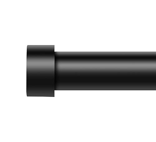 Curtain Rods for Windows 48 to 84 Inch(4-7 Feet),Black 1''