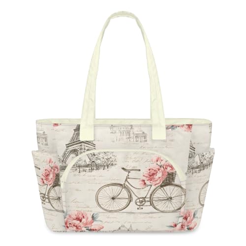 Mardesigns Vintage Bike Puffer Tote Bag for Women