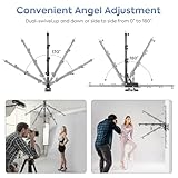 Wall Mounting Triangle Boom Arm, Foccalli Adjustable Ring Light Wall Mount 110cm with 180°Flexible Rotation for Photography Photo Studio Light, Softbox, Camera, Umbrella and Reflector - Image 3