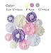 Lavender Pink White Tissue Paper Flower for Neutral Girl Baby Shower Party Birthday Baby Girl Room Nursery Decoration Pack of 12
