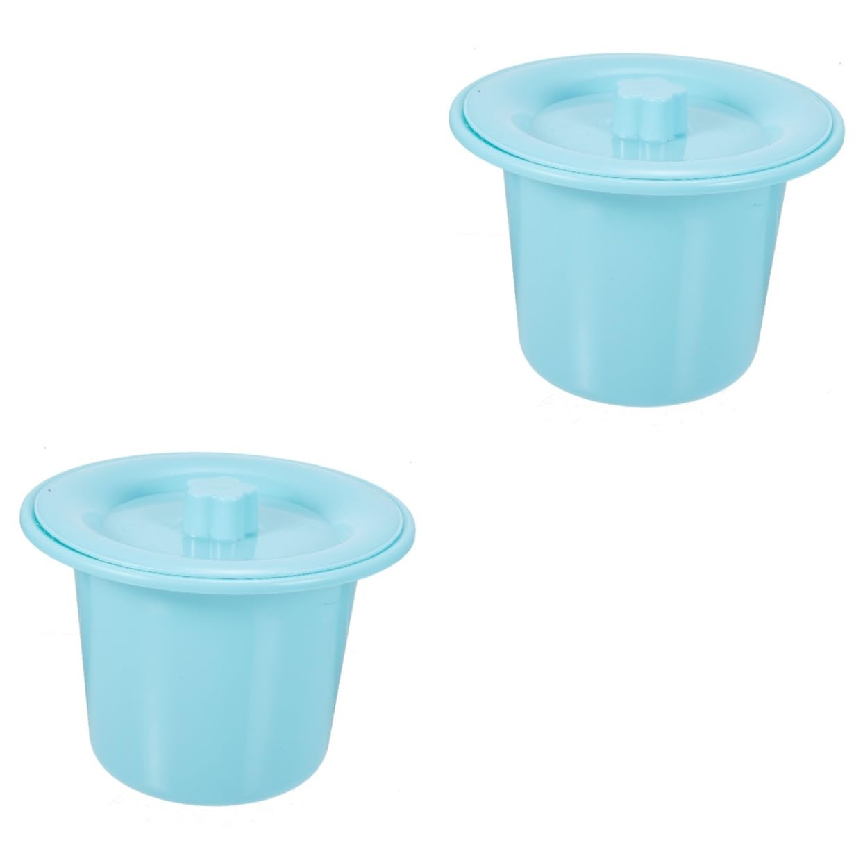 BCOATH 2pcs Portable Urinal Pot Lid for Kids Bed Pan for Women Night Urinal Thick Plastic Easy Clean Family Use